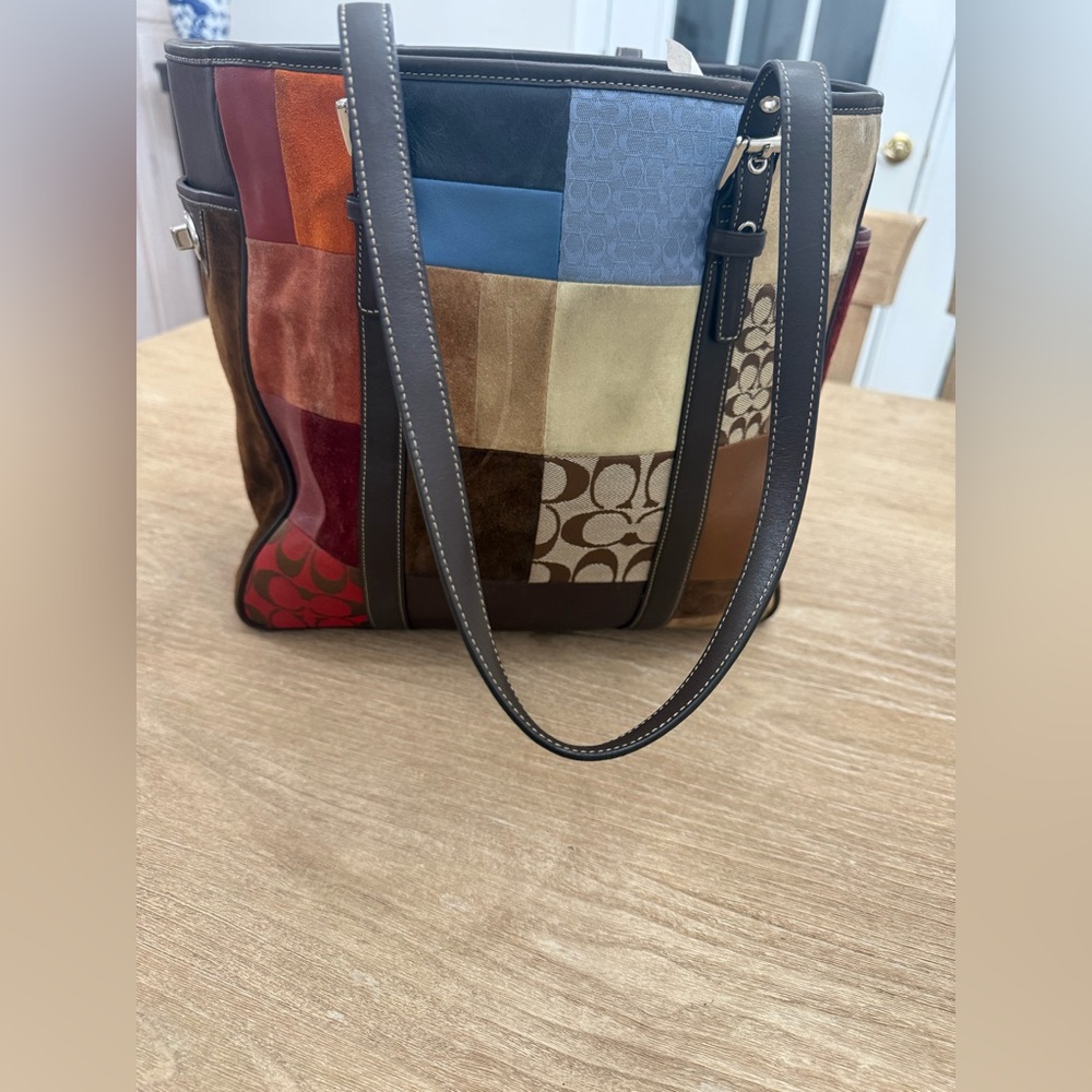 Coach Holiday Patchwork leather/suede tote - Picture 3 of 14